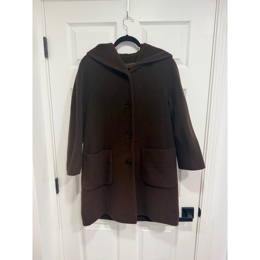Schneiders‎ Salzburg Wool Blend Hooded Coat Brown Classic Elegant Outerwear